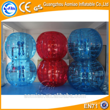 Wristband bola hinchable cuerpo bola de parachoques inflable vidrio burbuja balón de fútbol